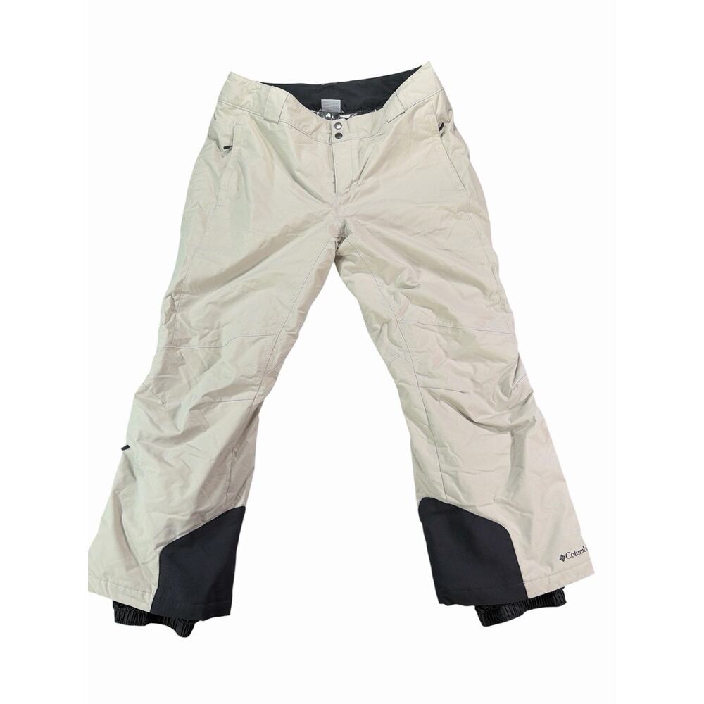 Columbia Omni-Heat Women’s Xl Snowboard Ski Pants Beige Black Insulated